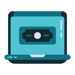 laptop and money dollar