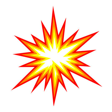 explosion vector illustration flat boom logo icon