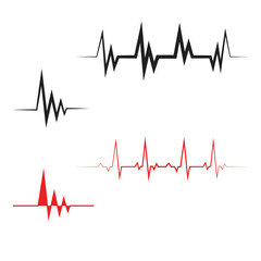 Pulse line ilustration vector template