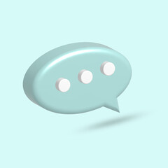 3d illustration text box, speech bubble.