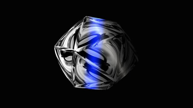 chrome ball with blue highlights