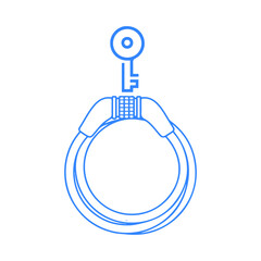 Accessories bicycle or locks icon