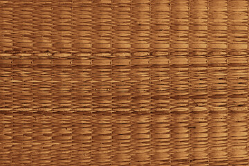 handicraft traditional thai style pattern nature background of brown weave texture wicker surface for furniture material