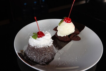 delicious dessert chocolate lava