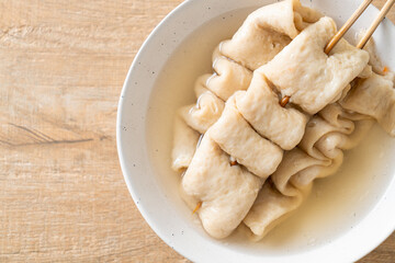 Odeng - Korean fish cake skewer in soup