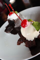 delicious dessert chocolate lava