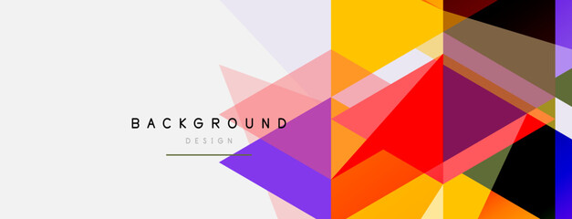 Mosaic triangles geometric background. Techno or business concept, pattern for wallpaper, banner, background, landing page