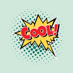 Cool speech bubble banner. Can be used for business, marketing and advertising. Vector EPS 10. Isolated on white background