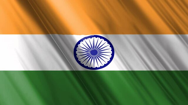 Waving Indian Flag, Indin Tri color flag realistic waving animation in 60fps 4K UHD resolution. Realistic animated Indian Waving Flag. 15th August Independence Day.