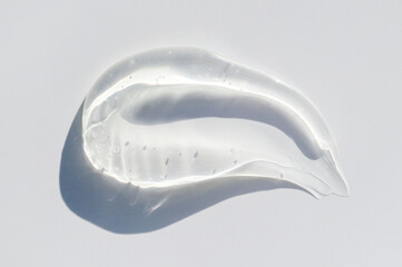 cosmetic smears cream gel texture on a light background	
