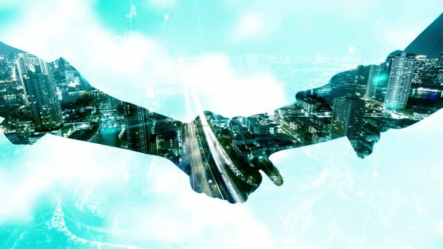 business people handshake successful corporate partnership agreement success welcome office agreement opportunities Professional Greetings Meetings Colleagues Partners Borderless Communication
