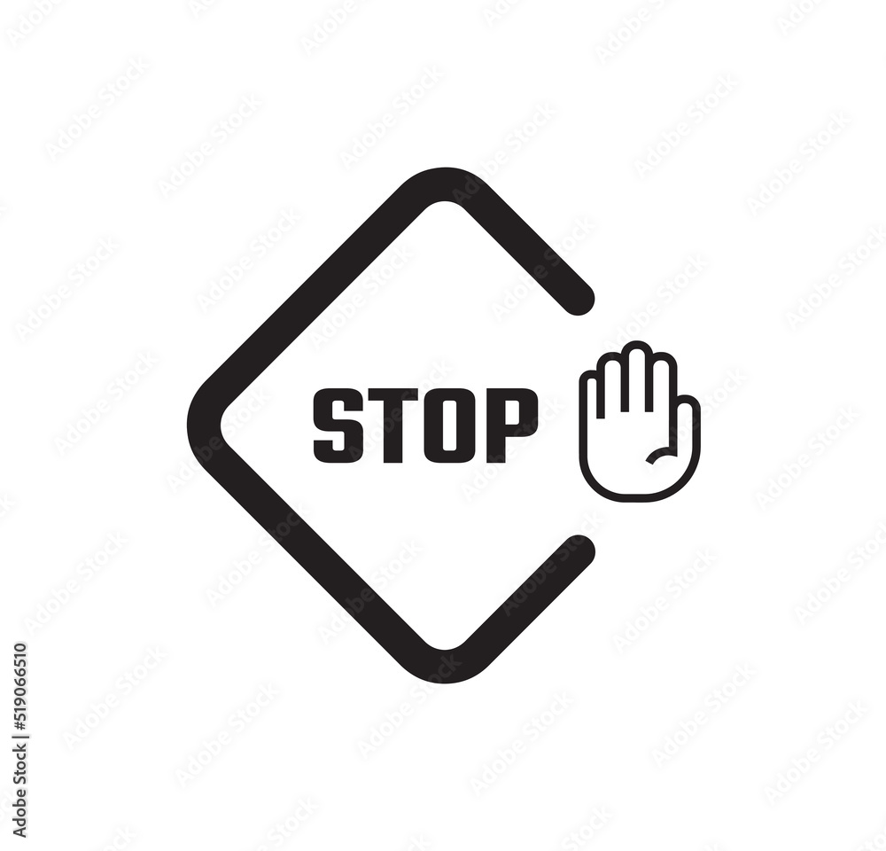 Canvas Prints stop sign. Vector icon	