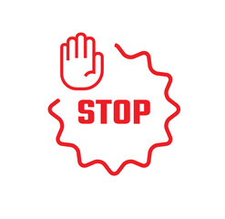 stop sign. Vector icon	