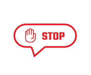 stop sign. Vector icon	