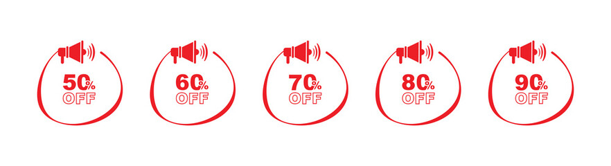 10,50%off sign on white background	