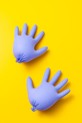 Concept of protective gloves which inflated with air