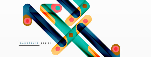 Colorful dynamic stripe composition. Lines geometric creative abstract background for wallpaper, banner or landing