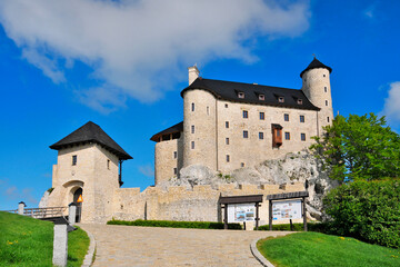 Fototapeta na wymiar Bobolice Castle, 14th century royal castle in the village of Bobolice, Poland.
