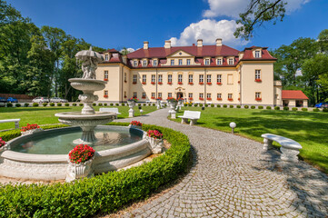 Neo-baroque Palace in Izbicko, Opole Voivodeship, Poland