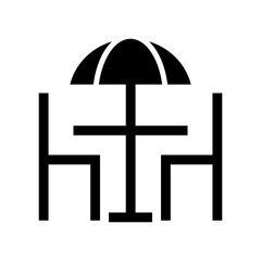 dining table icon or logo isolated sign symbol vector illustration - high quality black style vector icons
