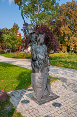 Monument of Polish king Przemysł II in Gniezno, Greater Poland Voivodeship, Poland