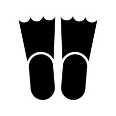 flippers icon or logo isolated sign symbol vector illustration - high quality black style vector icons
