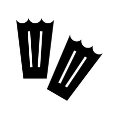 flippers icon or logo isolated sign symbol vector illustration - high quality black style vector icons
