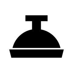 hotel bell icon or logo isolated sign symbol vector illustration - high quality black style vector icons
