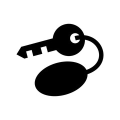 hotel key icon or logo isolated sign symbol vector illustration - high quality black style vector icons
