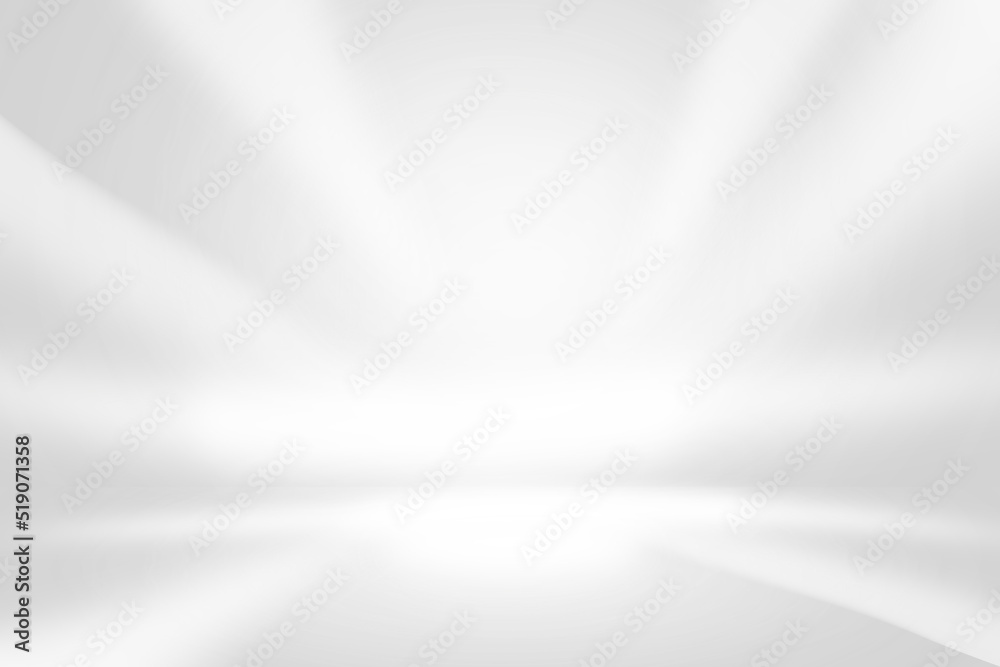 Aufkleber Abstract gray studio gradient wall and floor background in empty room with spotlight light for product display, stage, template banner graphic creative, smooth backdrop texture wallpaper
