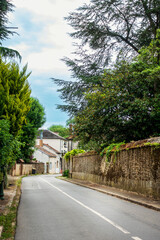 Street view of old village Janvry in France