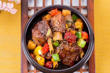 Braised Short Ribs (Galbi-jjim) - korean food