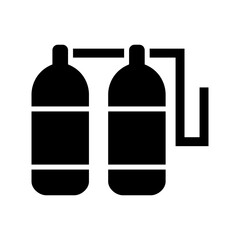 oxygen tank icon or logo isolated sign symbol vector illustration - high quality black style vector icons
