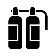 oxygen tank icon or logo isolated sign symbol vector illustration - high quality black style vector icons
