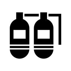 oxygen tank icon or logo isolated sign symbol vector illustration - high quality black style vector icons
