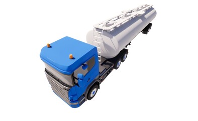 Truck cistern concept illustration vehicle cargo 3d render