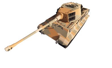 Obraz premium Vehicle military tank concept 3d illustration render model template