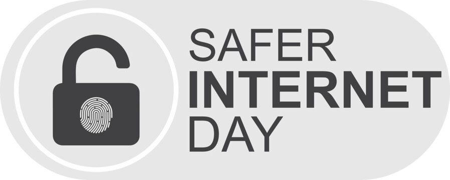 Safer internet day celebration symbol vector - Powered by Adobe