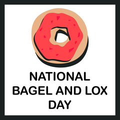 National bagel and lox day symbol vector