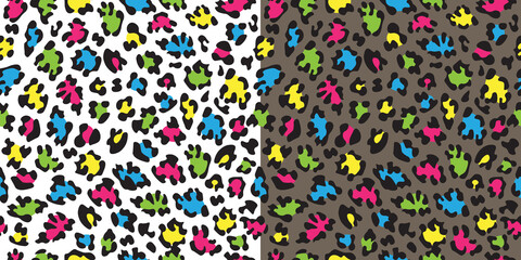 Leopard seamless pattern wild animal print vector african camouf