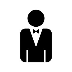 waiter icon or logo isolated sign symbol vector illustration - high quality black style vector icons
