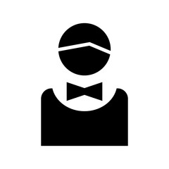 waiter icon or logo isolated sign symbol vector illustration - high quality black style vector icons
