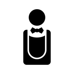 waiter icon or logo isolated sign symbol vector illustration - high quality black style vector icons
