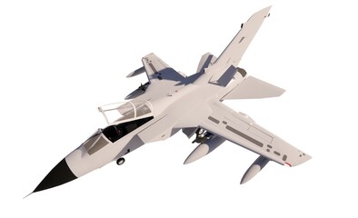 Fototapeta na wymiar Plane fighter flight concept 3d isolated render model