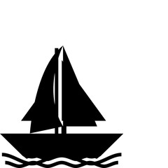 yacht icon or logo isolated sign symbol vector illustration - high quality black style vector icons
