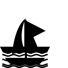 yacht icon or logo isolated sign symbol vector illustration - high quality black style vector icons
