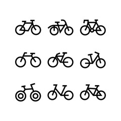 Obraz premium bicycle icon or logo isolated sign symbol vector illustration - high quality black style vector icons 