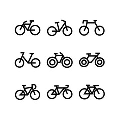 bicycle icon or logo isolated sign symbol vector illustration - high quality black style vector icons
