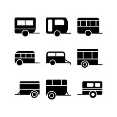caravan icon or logo isolated sign symbol vector illustration - high quality black style vector icons
