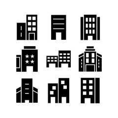 Naklejka premium hotel icon or logo isolated sign symbol vector illustration - high quality black style vector icons